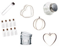 Glazen flesjes, plexi & potjes