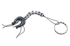 Gelukspoppetjes sleutelhanger hoefijzer met naam