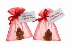 Bedankje kerst met 3 cm boeddha vouwkaartje kerst