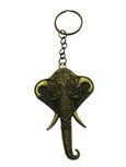 Sleutelhanger bronskleurig metaal olifant nr 1