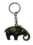 Sleutelhanger bronskleurig metaal olifant nr 2