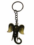 Sleutelhanger bronskleurig metaal olifant nr 6