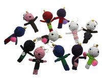 12 voodoo poppetjes (string dolls)