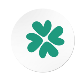 Ronde stickers klavertje vier 10 stuks