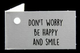 Gelukskaartjes don't worry be happy and smile 10 stuks
