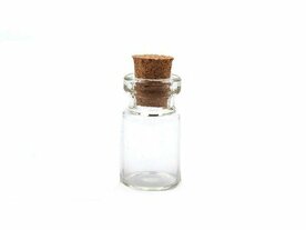 Glazen flesje met kurk 2.5 cm