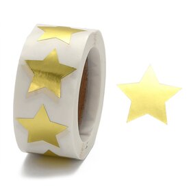 Stickers ster metalic 10 stuks