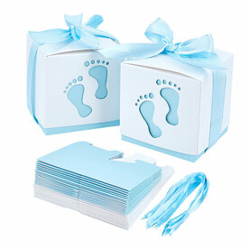 Doosje kubus voetjes licht blauw
