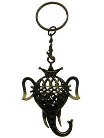 Sleutelhanger bronskleurig metaal olifant nr 5