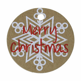 10 Kaartjes rond kraft merry christmas