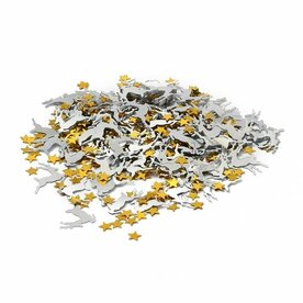 Kerst confetti strooimix zilveren rendier en gouden sterretjes