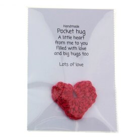 Handmade Pocket Hug Roze op Kaartje kopen? | Gelukspoppetjes.nl