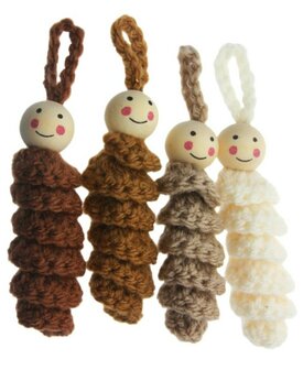 Worry worm handgemaakt aardetinten