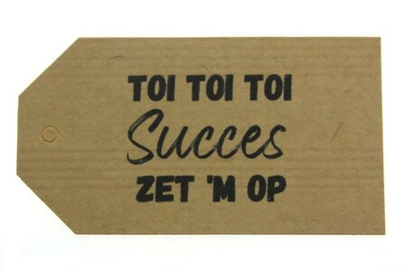 Label kraft toi toi toi succes zet m op