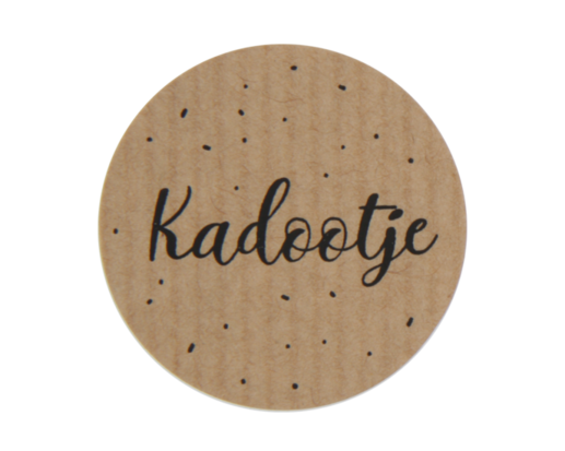 Ronde kraft stickers kadootje 10 stuks