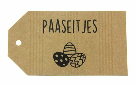 Label kraft paaseitjes