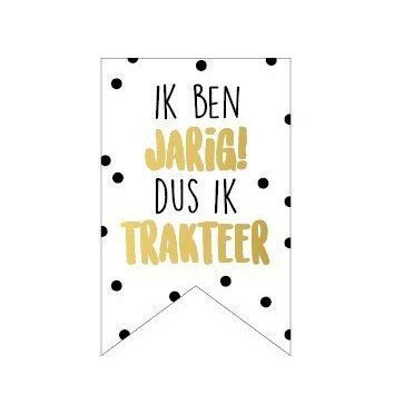 Stickers vaantje ik ben jarig dus ik trakteer 10 stuks