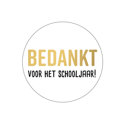 Stickers bedankt voor dit schooljaar 10 stuks