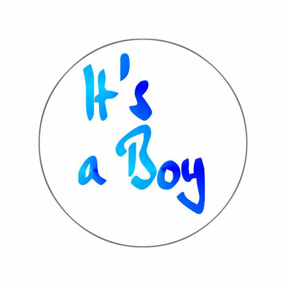 Stickers it's a boy blauw glans folie 10 stuks