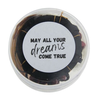 Geluksdoosje rond may all your dreams come true dromenvanger