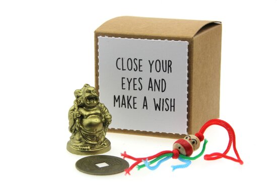 Geluksdoosje close your eyes and make a wish
