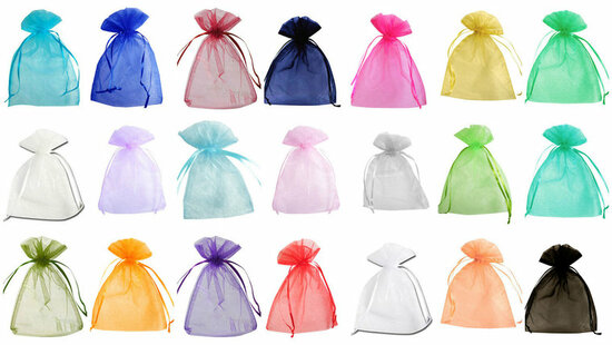 100 organza zakjes 7.5 x 10 cm