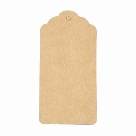 Label kraft schulpjes 4.5 x 9.5 cm 10 stuks