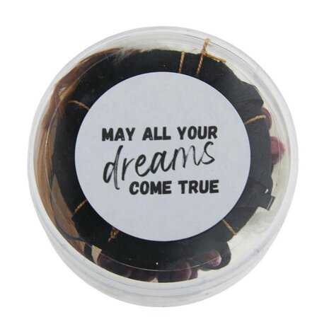 Geluksdoosje rond may all your dreams come true dromenvanger