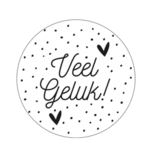 Ronde stickers veel geluk 10 stuks Ronde stickers veel geluk 10 stuks