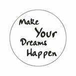 Ronde stickers make your dreams happen 10 stuks Ronde stickers make your dreams happen 10 stuks