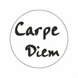 Ronde stickers carpe diem 10 stuks Ronde stickers carpe diem 10 stuks